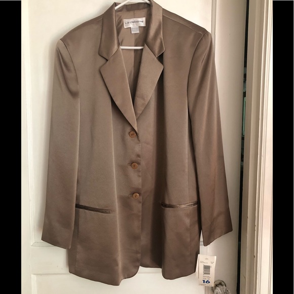 Liz Claiborne Jackets & Blazers - Brand new Liz Claiborne ‘Silk’ Blazer NWT Sz 16